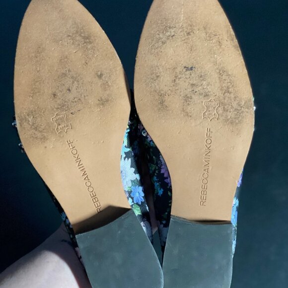 Rebecca Minkoff Studded Floral Mules Flats - Picture 7 of 7